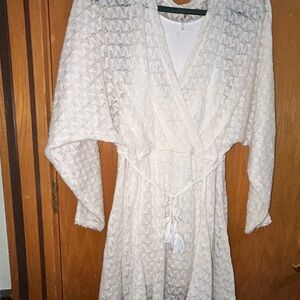 Free People Snug Bug Crocheted Mini Dress